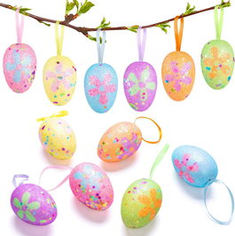 Set de 12 oua pentru Paste MELLIEX, plastic, multicolor, 3,8 x 5,5 cm
