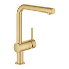 Baterie bucatarie Grohe Minta cu dus extractibil pipa L brushed cool sunrise