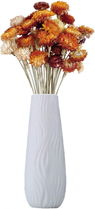 Set de vaza cu 20 flori nemuritoare TooGet, flori naturale uscate/ceramica, multicolor