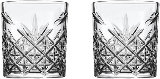 Set de 2 pahare pentru whisky SkySnow, sticla, transparent, 8,5 x 9 cm, 340 ml