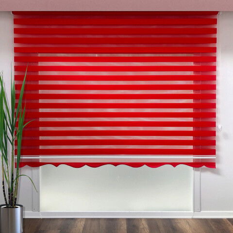 Jaluzea tip rulou, Ruby, Valencia - Red, 120x260 cm, poliester, rosu