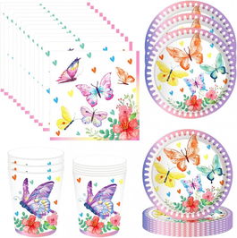 Set de masa pentru 8 persoane MEZHEN, hartie, multicolor