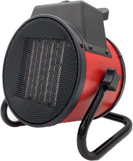 Ventilator/incalzitor QOUWIPY, 3000 W, rosu/negru, 26.5 x 21 x 29 cm