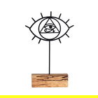 Decoratiune, Eye, 17x35x3.5cm, Metal, Negru