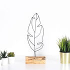 Decoratiune, Feather, 17x41x3.5cm, Metal, Negru