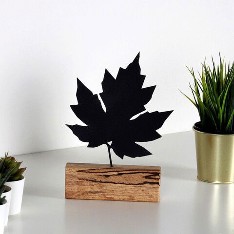 Decoratiune, Maple, 17x27x3.5cm, Metal, Negru