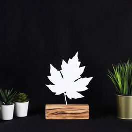 Decoratiune, Maple, 17x27x3.5cm, Metal, Alb