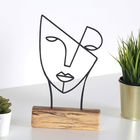 Decoratiune, Mask, 17x30x3.5cm, Metal, Negru