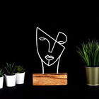 Decoratiune, Mask, 17x30x3.5cm, Metal, Alb