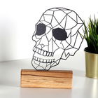 Decoratiune, Skull, 17x29x3.5cm, Metal, Negru