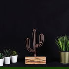 Decoratiune, Cactus Mini, 17x24x3.5cm, Metal, Bronz