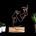 Decoratiune, Faces, 17x38x3.5cm, Metal, Bronz