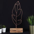 Decoratiune, Feather, 17x41x3.5cm, Metal, Bronz