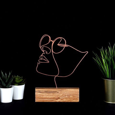 Decoratiune, Girl, 17x31x3.5cm, Metal, Bronz