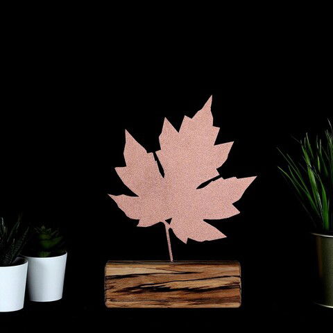 Decoratiune, Maple, 17x27x3.5cm, Metal, Bronz