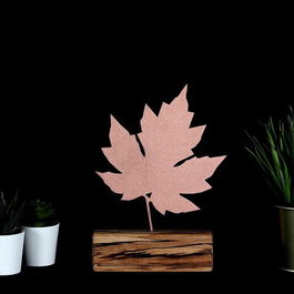 Decoratiune, Maple, 17x27x3.5cm, Metal, Bronz