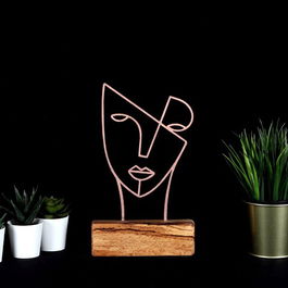 Decoratiune, Mask, 17x30x3.5cm, Metal, Bronz