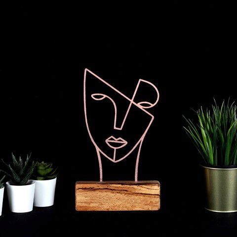 Decoratiune, Mask, 17x30x3.5cm, Metal, Bronz