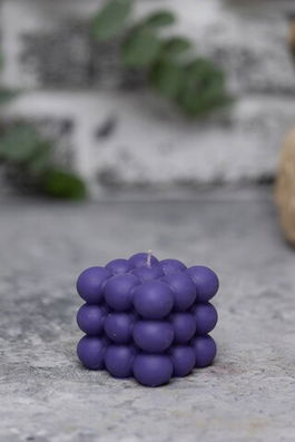 Lumanare, Circles Cube Purple, Ceara, Violet