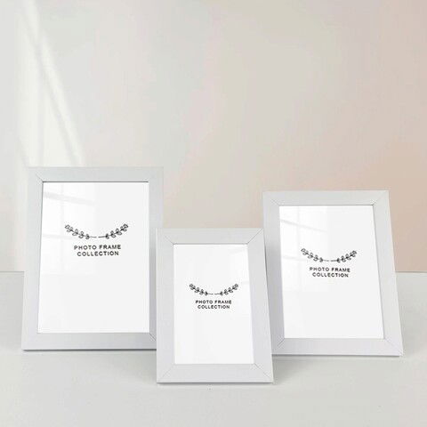 Set 3 rame foto, 3SFC1019, Plastic, Alb