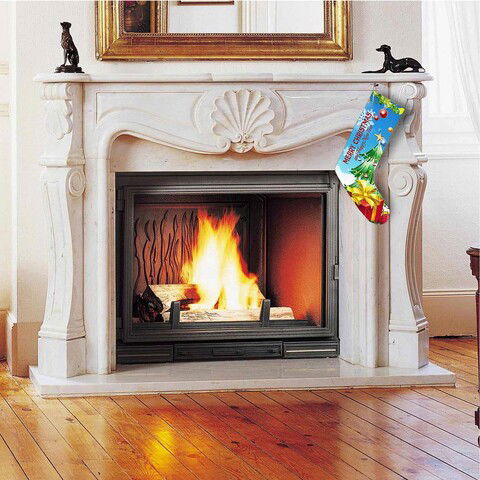 Soseta decorativa Christmas, Crp010, 35x18cm, Bumbac, Multicolor