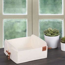 Organizator de birou, HMY, 21x21x7.5cm, Fetru, Cremă