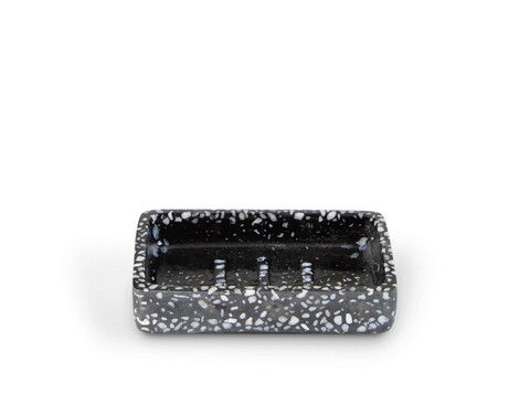 Savoniera, Mozaik, 9x13.5x3cm, Polirasina, Negru