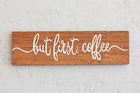 Decoratiune de perete, Coffee, 37x1.8x10cm, Lemn , Maro
