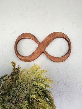 Decoratiune de perete, Infinity, 36x1.8x20cm, Placaj , Nuc