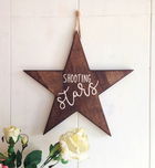 Decoratiune de perete, Shooting Stars, 35x32x1.8cm, Lemn , Nuc