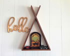 Raft de perete, Tent XL, 50x80x8.5cm, Lemn , Nuc