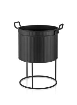 Ghiveci, SKS0017, 32x32x46cm, Metal, Negru