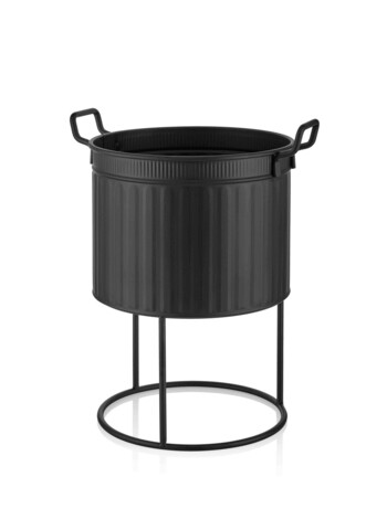 Ghiveci, SKS0017, 32x32x46cm, Metal, Negru