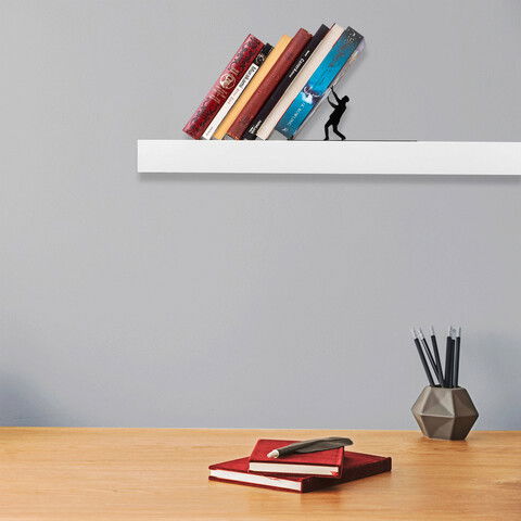 Opritor de carti, Kitap tutucu 22, 25.5x12.5x12cm, Metal, Negru