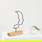 Decoratiune, Man, 20x38x4cm, Metal, Negru