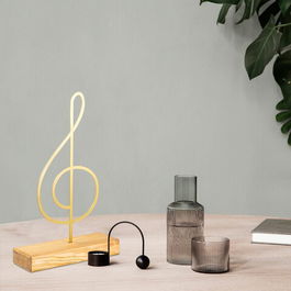 Decoratiune, Note, 20x40x4cm, Metal, Aur