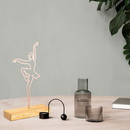 Decoratiune, Ballerina, 20x40x4cm, Metal, Cupru