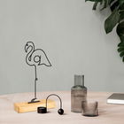 Decoratiune, Stork, 20x40x4cm, Metal, Negru