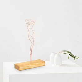 Decoratiune, Woman 2, 20x40x4cm, Metal, Cupru