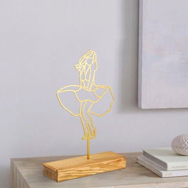 Decoratiune, Women, 20x38x4cm, Metal, Aur