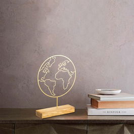 Decoratiune, World, 28x40x4cm, Metal, Aur