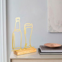 Decoratiune, Beer, 33x38x4cm, Metal, Aur