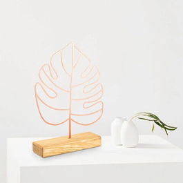 Decoratiune, Large Leaf, 30x41x4cm, Metal, Cupru