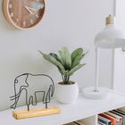 Decoratiune, Elephant, 32x30x4cm, Metal, Negru