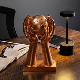 Decoratiune, Global, 18x30x9cm, Poliester, Bronz