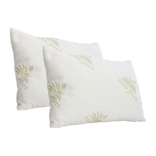 Set de 4 perne Karll, spuma de memorie maruntita si gel de aloe vera, 50 x 70 cm