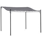 Outsunny Pavilion Cort Foisor 3x3m pentru Gradina sau Terasa cu perdea Gri | Aosom Ro