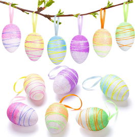 Set de 12 oua pentru Paste MELLIEX, plastic, multicolor, 3,8 x 5,5 cm