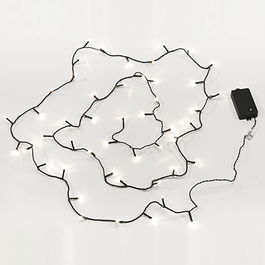 Instalatie cu 192 de LED-uri Lichterkette, plastic, alb rece, baterii