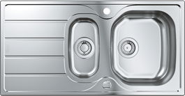Chiuveta bucatarie Grohe K200 60 cu doua cuve inegale 965x500mm inox satinat